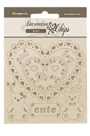 Stamperia Decorative chips - Baby SCB283 Oferta Especial