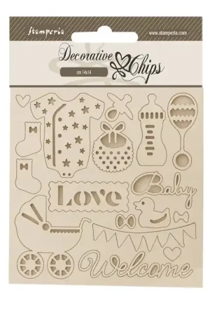 Stamperia Decorative chips - Baby SCB282 Solo Hoy