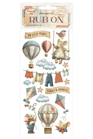 Nueva Colección Stamperia Rub-on Transferibles - Family Globos