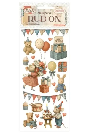 Bestseller Stamperia Rub-on Transferibles - Family Party