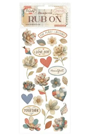 Stamperia Rub-on Transferibles - Family Patchwork Flowers Precio Económico