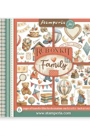 Favorito De Clientes Stamperia Kit de Rub-on Transferibles - Family