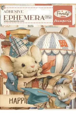Stamperia ephemeras adhesivos Family Rebajas