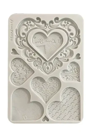 Bestseller Stamperia Moldes de Silicona A5 Family Corazones