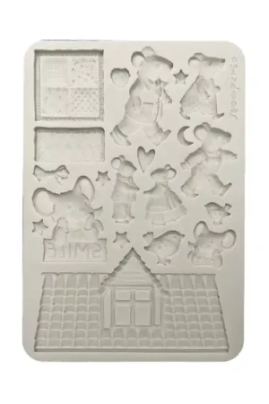 Stamperia Moldes de Silicona A5 Family Ratones Última Versión