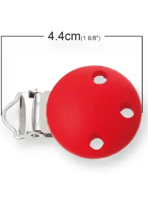 PINZA CHUPETERO REDONDO 3 CM MADERA ROJO Precio Rebajado