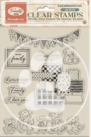 Sellos acrílicos de Stamperia - Family Party Solo Hoy