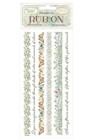 Directo De Fábrica Stamperia Rub-on Transferibles - Daisy Art Stripes