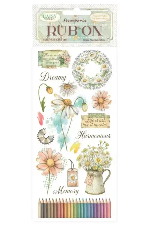 Última Oportunidad Stamperia Rub-on Transferibles - Daisy Art Harmonious