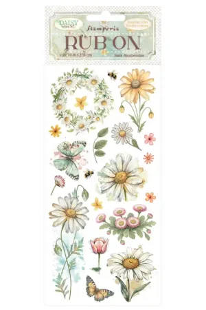 Stamperia Rub-on Transferibles - Daisy Art Daisy and Butterfly Marca Reconocida