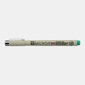 Certificado Rotulador Pigma Micron Sakura 005, 0.20 mm. Verde N. 29