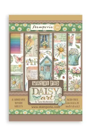 Stamperia - Washi Tape Pad Daisy Art Mejor Calidad