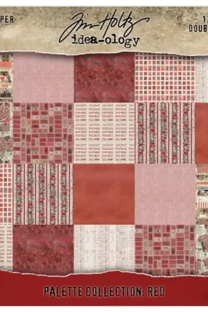 Máxima Calidad Tim Holtz - Kit de Papeles 30x30 Palette Collection Red