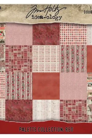 Más Vendido Tim Holtz - Kit de Papeles 20x20 Palette Collection Red