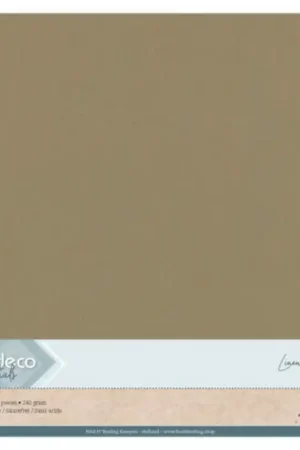 Premium Cardstock 30.5 x 30.5 cm. 240 grs. - Linen Structure Taupe - kit de 10 uds.