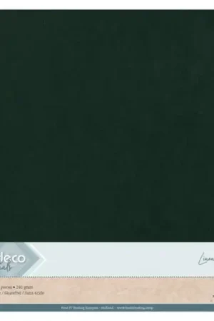 Auténtico Cardstock 30.5 x 30.5 cm. 240 grs. - Linen Structure Forest Green - kit de 10 uds.