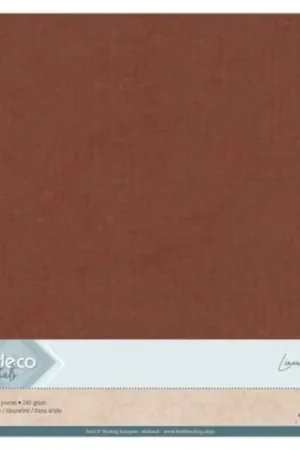 Cardstock 30.5 x 30.5 cm. 240 grs. - Linen Structure Rusty Brown - kit de 10 uds. Nuevo Modelo