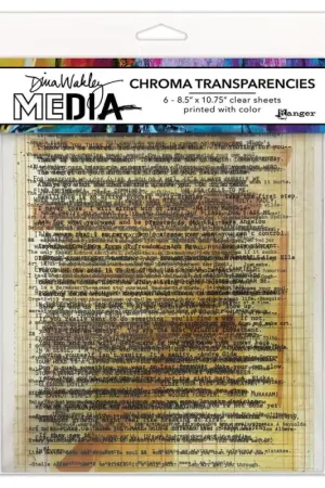 Dina Wakley MEdia Chroma Transparencies Typed Quotes Comprar En Línea