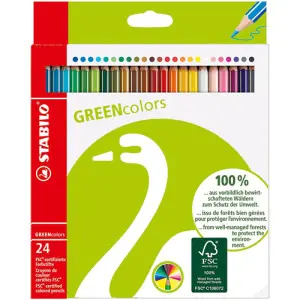 STABILO GreenColors Caja cartón 24 lápices colores surtidos Precio Bajo
