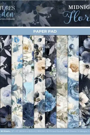 Kit de papeles Midnight Floral 30 x 30 cm. Crafter's Companion Más Vendido
