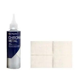 Acrílico La Pajarita 02 Plata (Metalizado)  Chroma color (200 ml.) Envío Inmediato