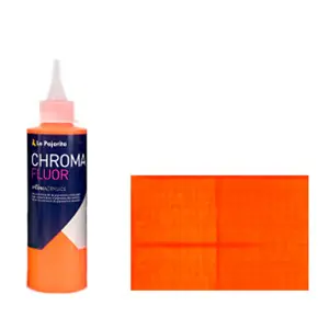 Acrílico La Pajarita Naranja Chroma Fluor (200 ml.) Favorito De Clientes