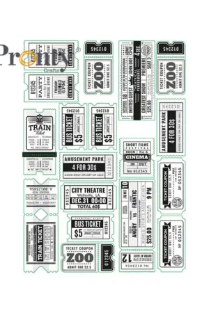 Pronty Crafts Tickets A4 Printed Embellishments Oferta Flash