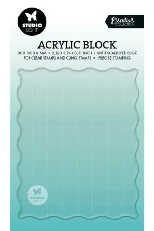 Bloque acrílico de metacrilato para Estampar Studio Light - 8 x 10 cm. Mejor Precio