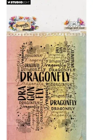 Promoción Sello acrílico Grunge Word Cloud collection Dragonfly Dreams - Studio Light