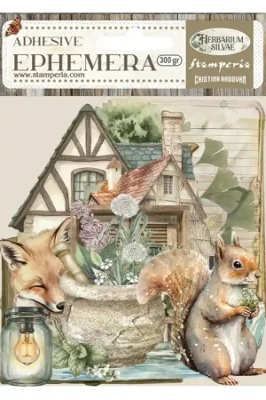 Stamperia ephemeras adhesivos Herbarium Silvae Pedido Al Por Mayor