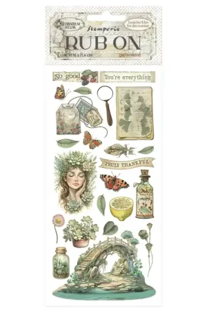 Últimas Unidades Stamperia Rub-on Transferibles - Herbarium Silvae Bridge