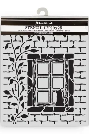 Stencil Stamperia Mix Media Art 20 x 25 cm. - Herbarium Silvae Country Window Últimas Unidades