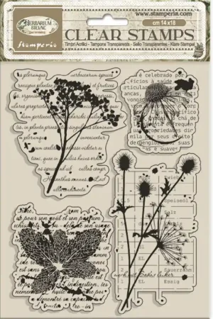 Sellos acrílicos de Stamperia - Herbarium Silvae Botanic Nueva Colección