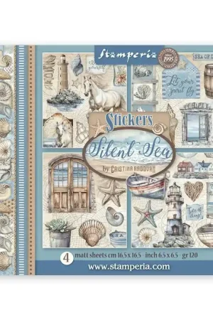 Mejor Calidad Stamperia Stickers adhesivos Silent Sea