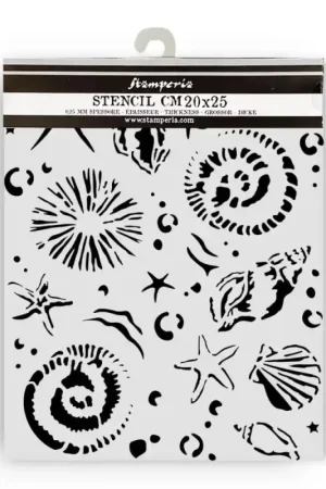 Stencil Stamperia Mix Media Art 20 x 25 cm. - Silent Sea starfish Mejor Precio