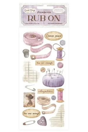 Stamperia Rub-on Transferibles - Quiet Days Sewing Precio Económico