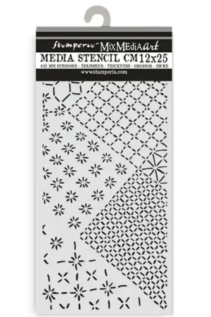 Stencil Stamperia Mix Media Art 25 x 12 cm. - Quiet Days Mixed Tiles Precio Económico