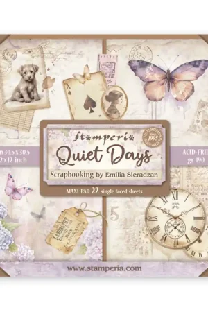 Kit de 22 Hojas de una cara 30x30 Stamperia - Quiet Days Descuento