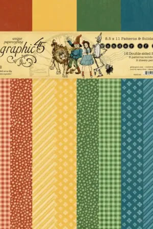 Graphic 45 Wonder of Oz - Patterns & Solids 8,5" x 11" Rebajas
