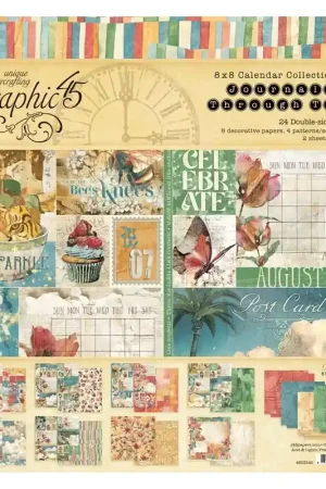 Exclusivo Kit de papeles 20 x 20 Graphic45 - Journaling Through Time