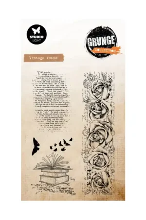 Artesanal Sello acrílico Grunge collection Vintage Roses - Studio Light