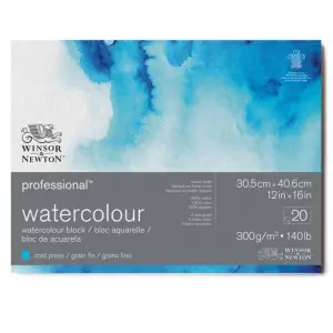 Directo De Fábrica Bloc acuarela, 20 h, grano fino, 300 g, 30,5 x 40,6 cm, Winsor&Newton