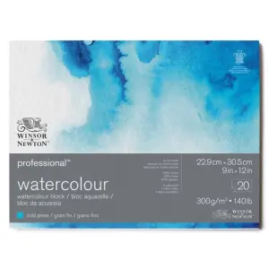Envío Inmediato Bloc acuarela, 20 h, grano fino, 300 g, 22,9 x 30,5 cm, Winsor&Newton