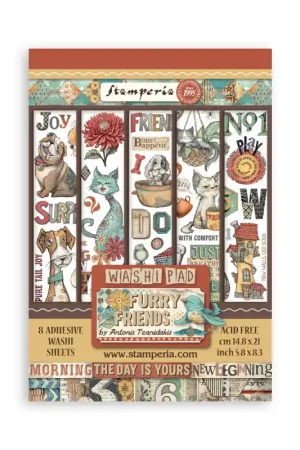 Stamperia - Washi Tape Pad Furry Friends Profesional