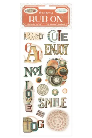 Solo Por Tiempo Limitado Stamperia Rub-on Transferibles - Furry Friends Writings