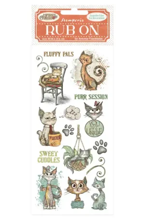 Oferta Stamperia Rub-on Transferibles - Furry Friends Cat