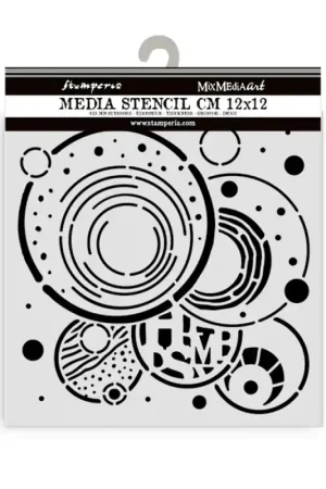 Compra Hoy Stamperia Furry Friends. Stencil Mix Media Art 12 x 12 cm. Vibrant Circles