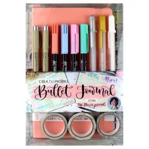Premium Set crea tu diario Rosa Pastel, Bullet Journal