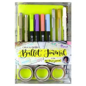 Set crea tu diario Verde Pastel, Bullet Journal Garantía Incluida