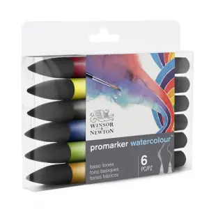Set 6 Rotuladores acuarela Promarker Winsor & Newton, tonos básicos No Te Lo Pierdas